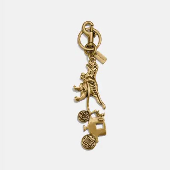 Rare Large Metal Coach Rexy Carriage Golden Dinosaur Rare Purse Bag Charm - Picture 4 of 16